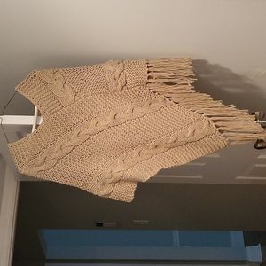 Beige poncho